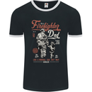 Firefighter Dad Father's Day Fireman Mens Ringer T-Shirt FotL Black/White
