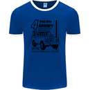 4 Wheel Drive Adventure 4X4 Off Road Mens Ringer T-Shirt FotL Royal Blue/White