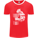 Bulldog Gym Training Top Bodybuilding Mens Ringer T-Shirt FotL Red/White