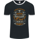 Super Awesome Dad Funny Fathers Day Mens Ringer T-Shirt FotL Black/White