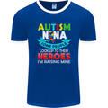 Autism Nana Grandparents Autistic ASD Mens Ringer T-Shirt FotL Royal Blue/White