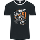 Extreme Sports BMX Rider Cycling Mens Ringer T-Shirt FotL Black/White