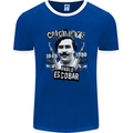Pablo Escobar Crime Pays Mens Ringer T-Shirt FotL Royal Blue/White