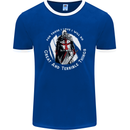 Knights Templar St. George's Father's Day Mens Ringer T-Shirt FotL Royal Blue/White
