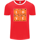 Love Periodic Table Chemistry Geek Funny Mens Ringer T-Shirt FotL Red/White