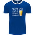 Always Look on the Bright Cider Life Funny Mens Ringer T-Shirt FotL Royal Blue/White