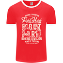 Fight Hard Boxing Boxer MMA Mens Ringer T-Shirt FotL Red/White