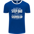 Im Not the Step Dad Stepped Up Fathers Day Mens Ringer T-Shirt FotL Royal Blue/White
