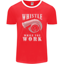 Whistle While You Work Turbo Cars Mens Ringer T-Shirt FotL Red/White