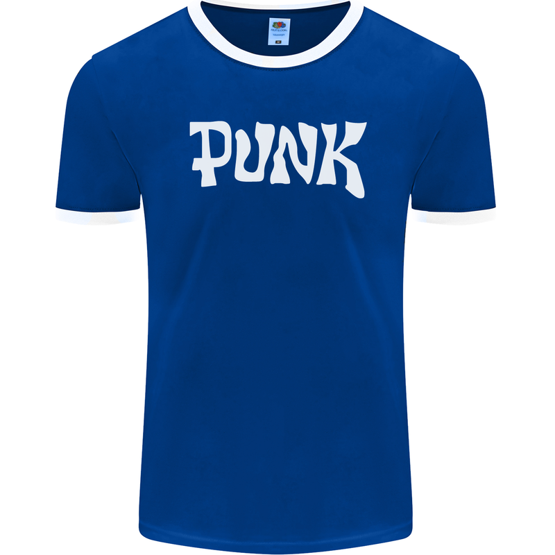 Punk As Worn By Mens Ringer T-Shirt FotL Royal Blue/White