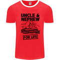 Uncle & Nephew Best Friends Uncle's Day Mens White Ringer T-Shirt Red/White