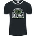 An Old Man With a Crossbow Funny Mens Ringer T-Shirt FotL Black/White