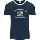Camera for My Wife Photography Photographer Mens Ringer T-Shirt FotL Navy Blue/White