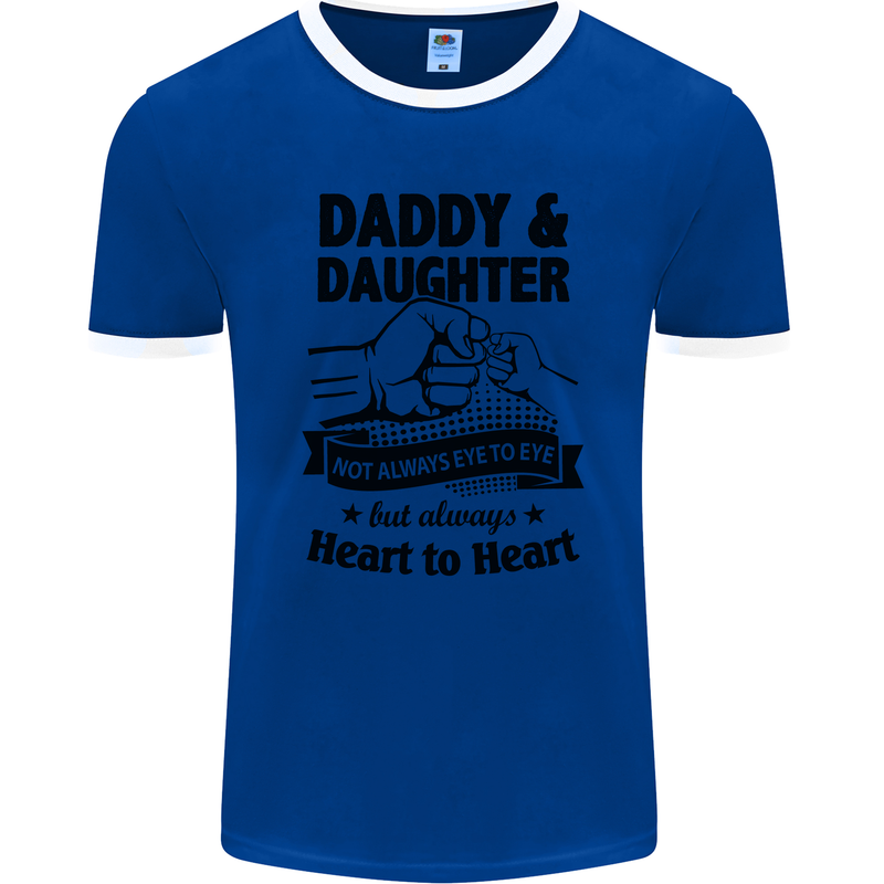 Daddy and Daughter Funny Father's Day Mens Ringer T-Shirt FotL Royal Blue/White