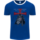 Knights Templar Prayer St. George's Day Mens Ringer T-Shirt FotL Royal Blue/White
