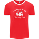 Drums for My Wife Drummer Drumming Mens Ringer T-Shirt FotL Red/White