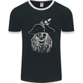 Skull Pirate Mens Ringer T-Shirt FotL Black/White