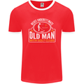 An Old Man With Golf Clubs Funny Golfing Mens Ringer T-Shirt FotL Red/White
