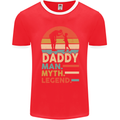 Daddy Man Myth Legend Funny Fathers Day Mens Ringer T-Shirt FotL Red/White