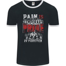 Pain Gym Training Top Bodybuilding Fitness Mens Ringer T-Shirt FotL Black/White
