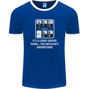 Its a Lorry Driver Thing Funny Truck Trucker Mens Ringer T-Shirt FotL Royal Blue/White