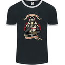 St Georges Day England Flag Knights Templar Mens Ringer T-Shirt FotL Black/White