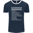 Dating My Granddaughter Grandparent's Day Mens Ringer T-Shirt FotL Navy Blue/White