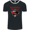 Psychobilly Hot Rod Hotrod Dragster Mens Ringer T-Shirt FotL Black/White