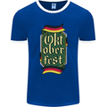Germany Octoberfest German Beer Alcohol Mens Ringer T-Shirt FotL Royal Blue/White