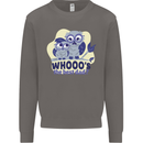 Whoos the Best Dad Funny Fathers Day Owl Mens Sweatshirt Jumper Charcoal