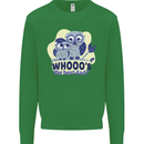 Whoos the Best Dad Funny Fathers Day Owl Mens Sweatshirt Jumper Irish Green