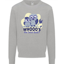 Whoos the Best Dad Funny Fathers Day Owl Mens Sweatshirt Jumper Sports Grey