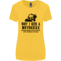 Why I Ride a Motorbike Motorcycle Biker Womens Wider Cut T-Shirt Yellow