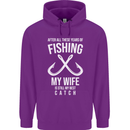 Wife Best Catch Funny Fishing Fisherman Mens 80% Cotton Hoodie Purple