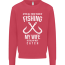 Wife Best Catch Funny Fishing Fisherman Mens Sweatshirt Jumper Heliconia