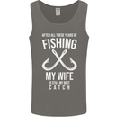 Wife Best Catch Funny Fishing Fisherman Mens Vest Tank Top Charcoal