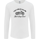 Wife Funny Motorbike Biker Motorcycle Mens Long Sleeve T-Shirt White