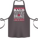 Wife & Kids Bald Tired & Broke Father's Day Cotton Apron 100% Organic Dark Grey
