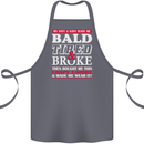Wife & Kids Bald Tired & Broke Father's Day Cotton Apron 100% Organic Steel