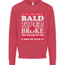 Wife & Kids Bald Tired & Broke Father's Day Mens Sweatshirt Jumper Heliconia