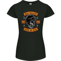 Wild Skeleton Motorcycle Motorbike Biker Womens Petite Cut T-Shirt Black