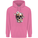 Wildlife Spring Skull Mens 80% Cotton Hoodie Azelea
