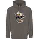 Wildlife Spring Skull Mens 80% Cotton Hoodie Charcoal