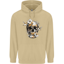 Wildlife Spring Skull Mens 80% Cotton Hoodie Sand