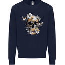 Wildlife Spring Skull Mens Sweatshirt Jumper Navy Blue