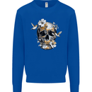 Wildlife Spring Skull Mens Sweatshirt Jumper Royal Blue