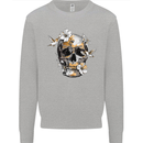 Wildlife Spring Skull Mens Sweatshirt Jumper Sports Grey