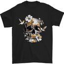 Wildlife Spring Skull Mens T-Shirt Cotton Gildan Black