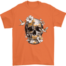Wildlife Spring Skull Mens T-Shirt Cotton Gildan Orange