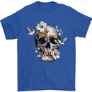 Wildlife Spring Skull Mens T-Shirt Cotton Gildan Royal Blue